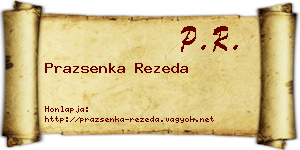 Prazsenka Rezeda névjegykártya